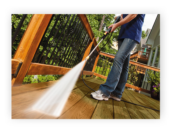 Pressure Washer spraying